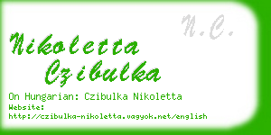 nikoletta czibulka business card